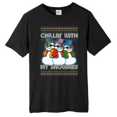 Chillin' With My Snowmies Ugly Christmas Sweater Tall Fusion ChromaSoft Performance T-Shirt