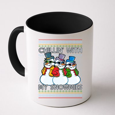 Chillin' With My Snowmies Ugly Christmas Sweater Mug
