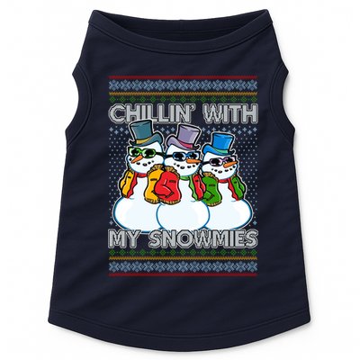 Chillin' With My Snowmies Ugly Christmas Sweater Doggie Tank