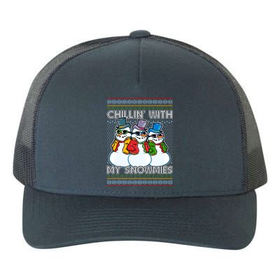 Chillin' With My Snowmies Ugly Christmas Sweater Yupoong Adult 5-Panel Trucker Hat