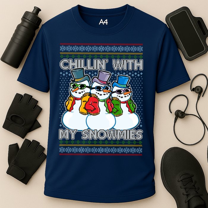 Chillin' With My Snowmies Ugly Christmas Sweater Performance Shirt