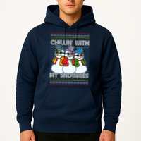 Chillin' With My Snowmies Ugly Christmas Sweater Hoodie