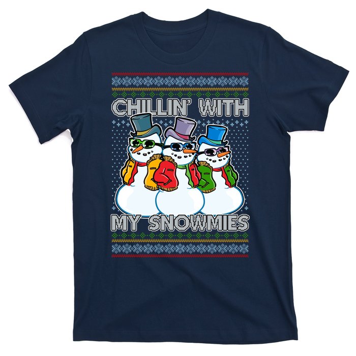 Chillin' With My Snowmies Ugly Christmas Sweater T-Shirt