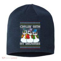 Chillin' With My Snowmies Ugly Christmas Sweater Sustainable Beanie