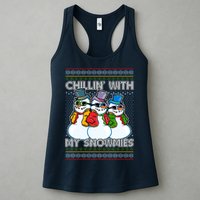 Chillin' With My Snowmies Ugly Christmas Sweater Womens Tank Top