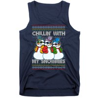 Chillin' With My Snowmies Ugly Christmas Sweater Tank Top