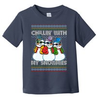 Chillin' With My Snowmies Ugly Christmas Sweater Toddler T-Shirt