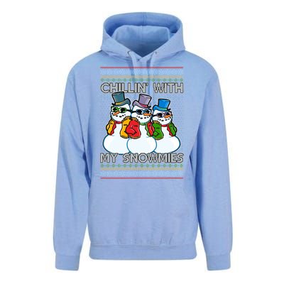 Chillin' With My Snowmies Ugly Christmas Sweater Unisex Surf Hoodie