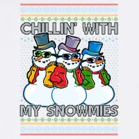 Chillin' With My Snowmies Ugly Christmas Sweater Garment-Dyed Sweatshirt
