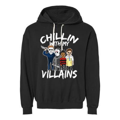 Chillin With My Villains Garment-Dyed Fleece Hoodie
