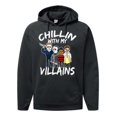 Chillin With My Villains Performance Fleece Hoodie