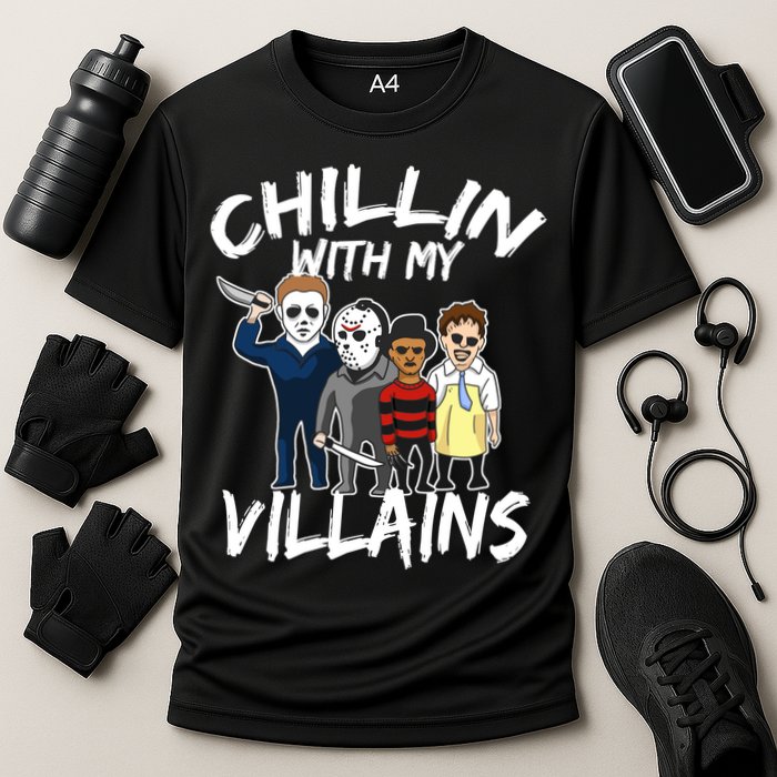 Chillin With My Villains Cooling Performance Crew T-Shirt