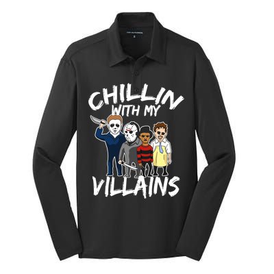 Chillin With My Villains Silk Touch Performance Long Sleeve Polo