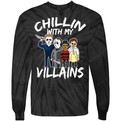 Chillin With My Villains Tie-Dye Long Sleeve Shirt