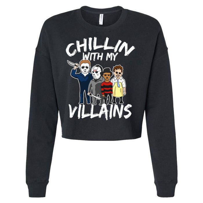 Chillin With My Villains Cropped Pullover Crew
