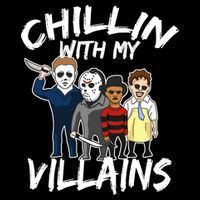 Chillin With My Villains Cropped Pullover Crew