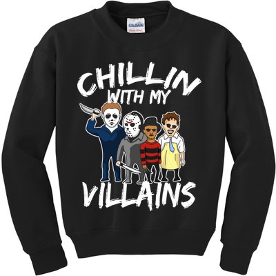 Chillin With My Villains Kids Sweatshirt