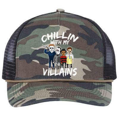 Chillin With My Villains Retro Rope Trucker Hat Cap