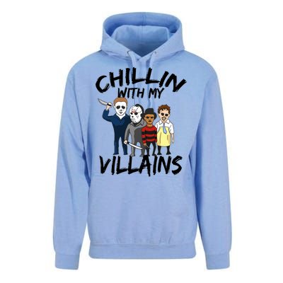 Chillin With My Villains Unisex Surf Hoodie