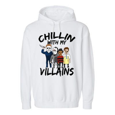 Chillin With My Villains Garment-Dyed Fleece Hoodie