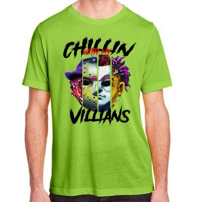 Chillin With My Villains Horror Movie Funny Adult ChromaSoft Performance T-Shirt