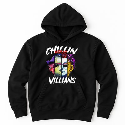 Chillin With My Villains Horror Movie Funny Hoodie