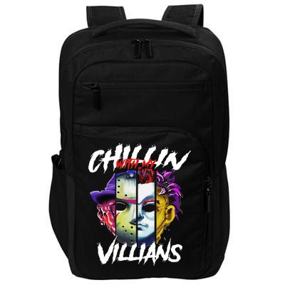 Chillin With My Villains Horror Movie Funny Impact Tech Backpack