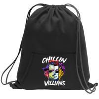 Chillin With My Villains Horror Movie Funny Sweatshirt Cinch Pack Bag