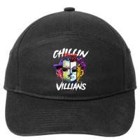 Chillin With My Villains Horror Movie Funny 7-Panel Snapback Hat