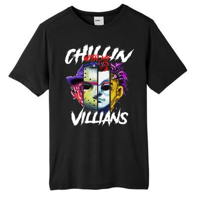 Chillin With My Villains Horror Movie Funny Tall Fusion ChromaSoft Performance T-Shirt