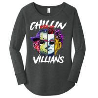 Chillin With My Villains Horror Movie Funny Women's Perfect Tri Tunic Long Sleeve Shirt