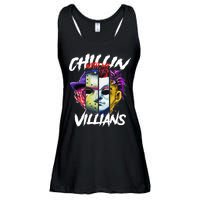 Chillin With My Villains Horror Movie Funny Ladies Essential Flowy Tank