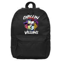 Chillin With My Villains Horror Movie Funny 16 in Basic Backpack