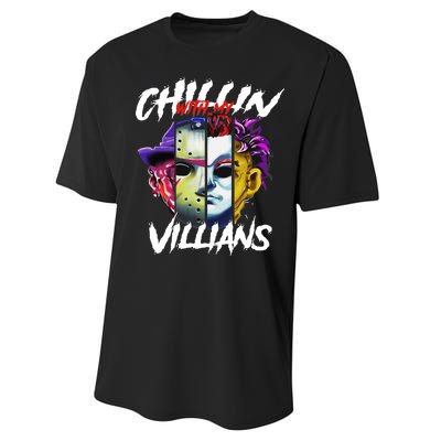 Chillin With My Villains Horror Movie Funny Performance Sprint T-Shirt