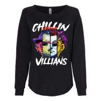 Chillin With My Villains Horror Movie Funny Womens California Wash Sweatshirt