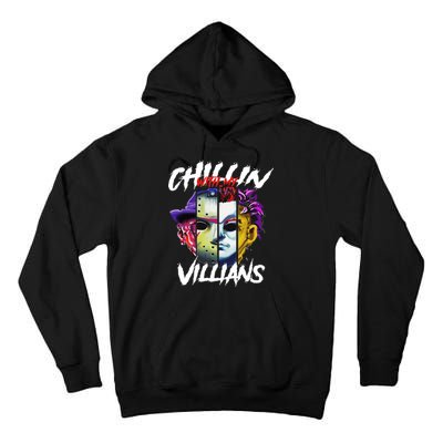 Chillin With My Villains Horror Movie Funny Tall Hoodie