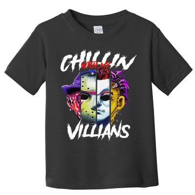 Chillin With My Villains Horror Movie Funny Toddler T-Shirt