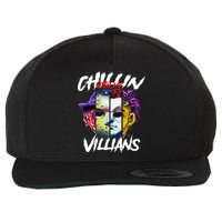 Chillin With My Villains Horror Movie Funny Wool Snapback Cap