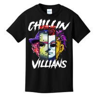 Chillin With My Villains Horror Movie Funny Kids T-Shirt