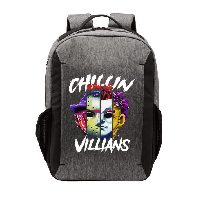 Chillin With My Villains Horror Movie Funny Vector Backpack