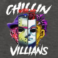 Chillin With My Villains Horror Movie Funny Vector Backpack