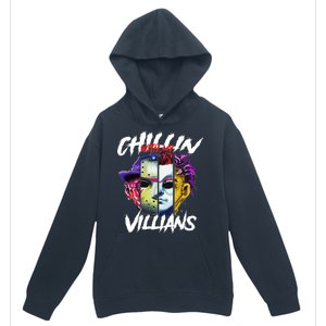 Chillin With My Villains Horror Movie Funny Urban Pullover Hoodie