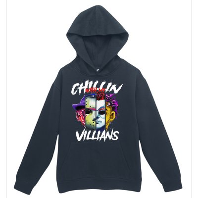 Chillin With My Villains Horror Movie Funny Urban Pullover Hoodie