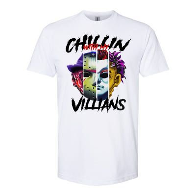 Chillin With My Villains Horror Movie Funny Softstyle CVC T-Shirt