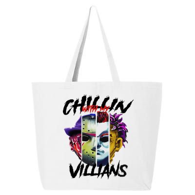 Chillin With My Villains Horror Movie Funny 25L Jumbo Tote