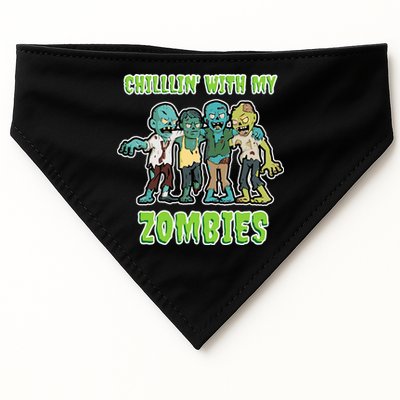 Chillin With My Zombies USA-Made Doggie Bandana