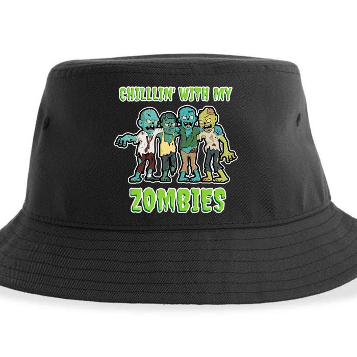 Chillin With My Zombies Sustainable Bucket Hat