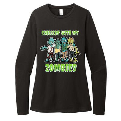 Chillin With My Zombies Womens CVC Long Sleeve Shirt