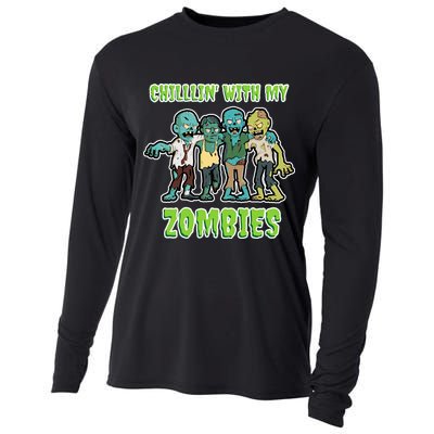 Chillin With My Zombies Cooling Performance Long Sleeve Crew