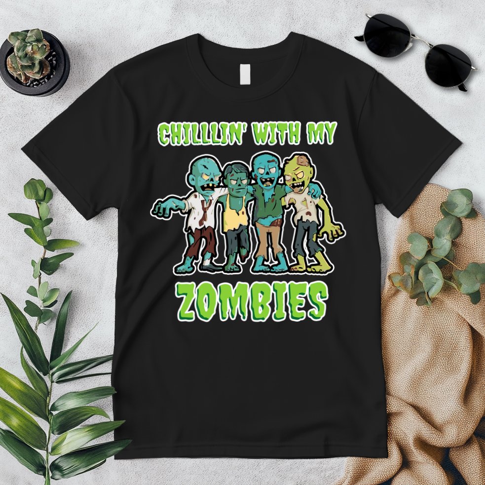 Chillin With My Zombies Premium T-Shirt